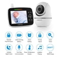thumbnail image 2 of ANMEATE Monitor para bebés con cámara remota con giro, inclinación y zoom, monitor para bebés con video de pantalla grande con cámara y audio | Visión nocturna por infrarrojos | Conversación bidirecci, 2 of 5