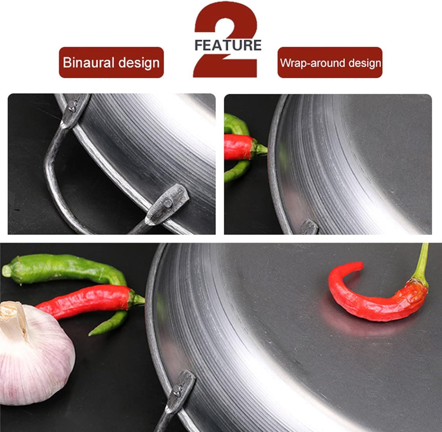 Spanish Paella Cooking Pan With Dual Handles, Cast Iron Non Stick Uncoated Flavours Paella Pan Frying Pan For Home Restaurant Camping [Energy Class A]