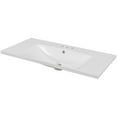 thumbnail image 2 of Hassch 36" Bathroom Vanity Top, 3-Faucet Holes, 4" Faucet Available, Ceramic Basin, White, 2 of 10