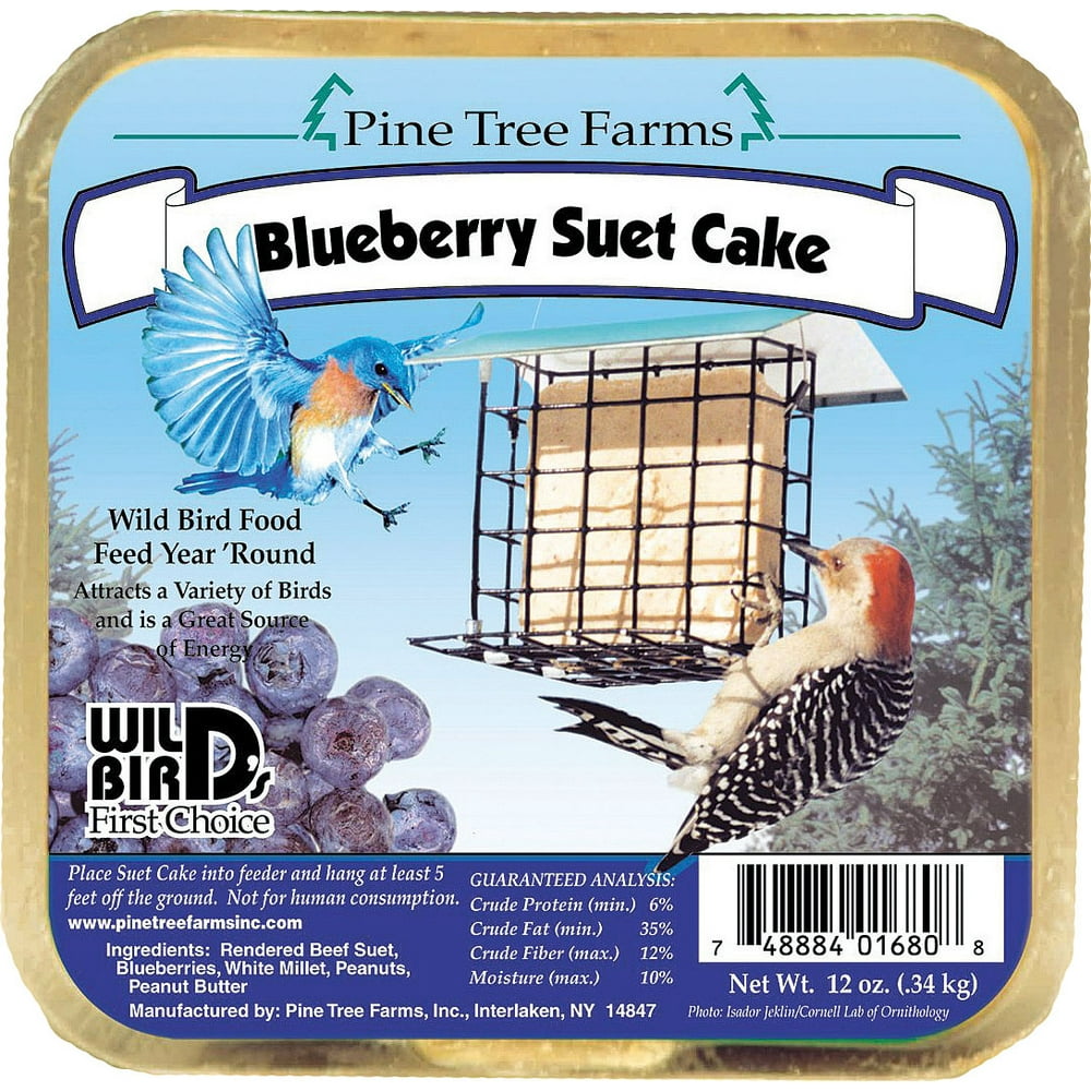 Pine Tree Farms Blueberry Suet Cake Bird Food