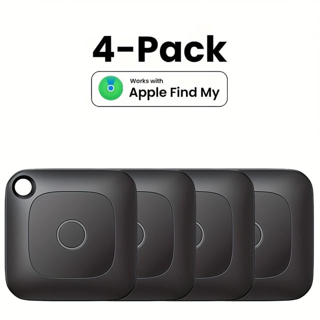 LEEYNEER Blanc Ou Noir 4 Pcs Traqueur Intelligent Mini Localisateur de Clés Localisateur de Clés Sans Fil pour Localiser Téléphone Portefeuille Porte-Clés Bagage Localisateur d'Objets Contrôle par Application / Localiser avec Précision / Facile à Trouver /