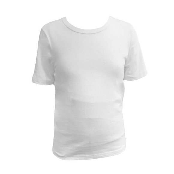 Playera Simply Basic para Niño, Juvenil Manga Corta Blanco Talla 6