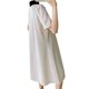 thumbnail image 4 of Mujeres Vestido Pantalones Manga Corta Solapa Suelta Casual Y Cómodo Vestido de Maternidad Casual, 4 of 5