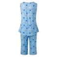 thumbnail image 6 of Ydojg Cute Pajamas Set For Women Sleepwear Soft Sleeveless Tank Top Capri Pants With Pocket Loungewear Sets Pajamas Sets Sky Blue S, 6 of 8