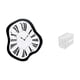thumbnail image 1 of Reloj de pared acrílico distorsionado y caja moderna para guardar papel higiénico. Reloj creativo de lujo con diseño derretido. Dispensador único de t, 1 of 8