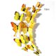 thumbnail image 3 of Advancent 12 unids/set 3D mariposa pared pegatina sala de estar dormitorio adhesivo 3D papel de pared PVC calcomanía decoración del hogar Decoración del hogar amarillo Advancent HA002018-05, 3 of 6