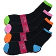thumbnail image 2 of Glory Max Women's Assorted Colors Black 2 Tones Design Cotton Crew Socks Size 9-11 12 Pairs, 2 of 3