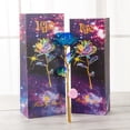 thumbnail image 6 of 1 Set Artificial Flower Luminous No Watering Not Wither Non-fading Easy to Care Stable Base Golden Foil LED Fake Flower Wedding Favor, 6 of 6