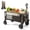 Tan, variant on Timber Ridge Collapsible Outdoor Folding Wagon Cart Heavy Duty Camping Patio Shopping Garden Cart with Side Bag Cup Holder, Grey