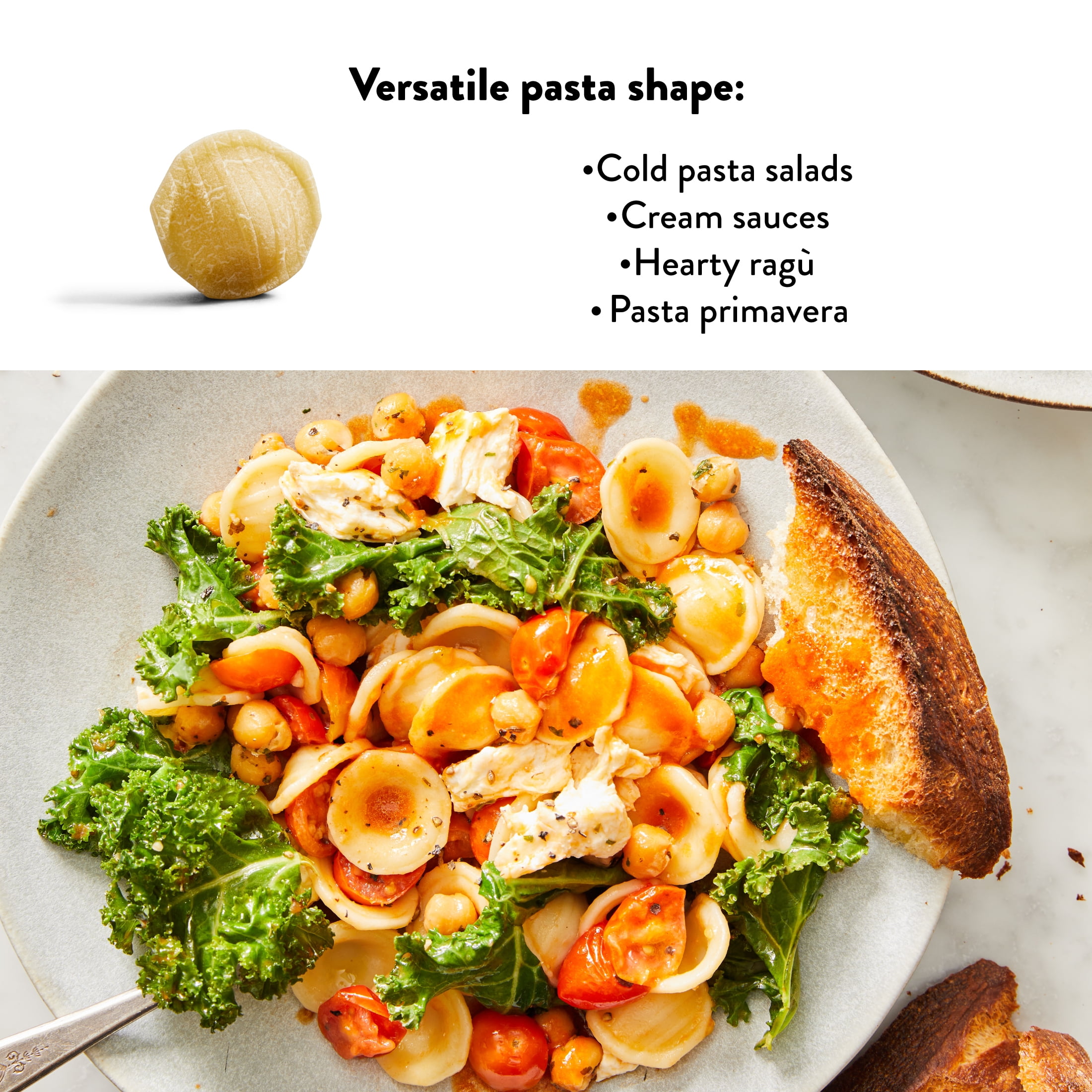 (3 pack) DeLallo Orecchiette Pasta, Made in Italy, Non-GMO,  16 oz Bag