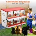 thumbnail image 4 of QinaQin 6 Compartment Nesting Boxes for Chickens, RollOut & Rollaway, Red, 4 of 7