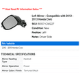 thumbnail image 2 of Left Mirror - Compatible with 2012 - 2013 Honda Civic, 2 of 2