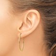 thumbnail image 3 of 14K Yellow Gold Classic Round Endless Hoop Earrings for Women 1.25 inch, 3 of 4