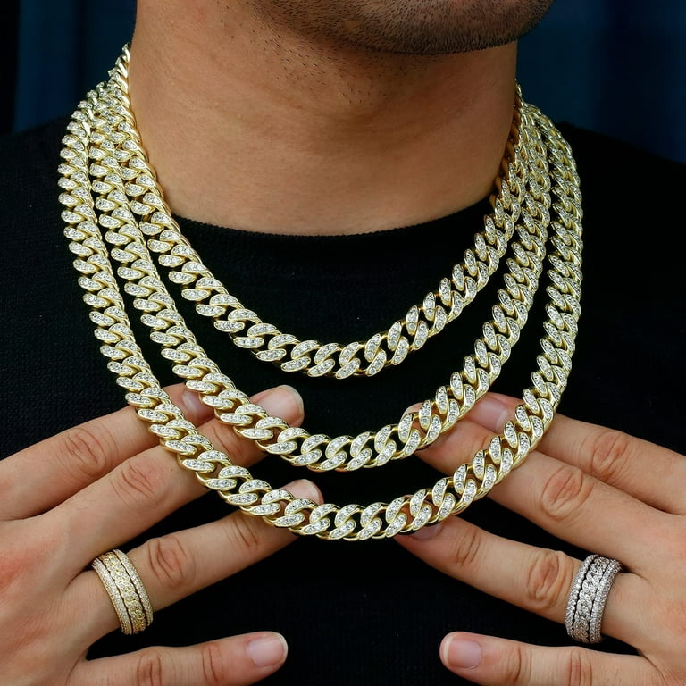 Iced Out Chains Real Diamonds Cuban Link Chain Iced Out Real
