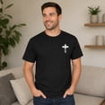 thumbnail image 5 of God Is Greater Than The Highs And Lows 2-Sided Faith T-Shirt, Christian Cross Mountain Wave Graphic Unisex Cotton Tee, 5 of 9