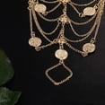 thumbnail image 4 of Bohemian Layered Coin Anklet with Toe Ring Beach Barefoot Sandals Jewelry Summer Ankle Bracelet for Women, 4 of 10