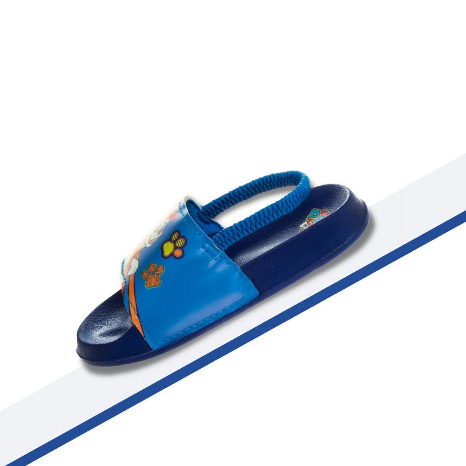 Nickelodeon Paw Patrol Toddler Boys Slide Sandals with Back Strap - Blue, 7-8