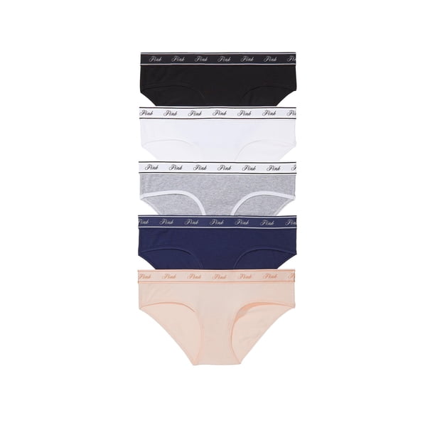 Pack de braguitas Victoria's Secret PINK Hipster para mujer, paquete de 5 unidades XS
