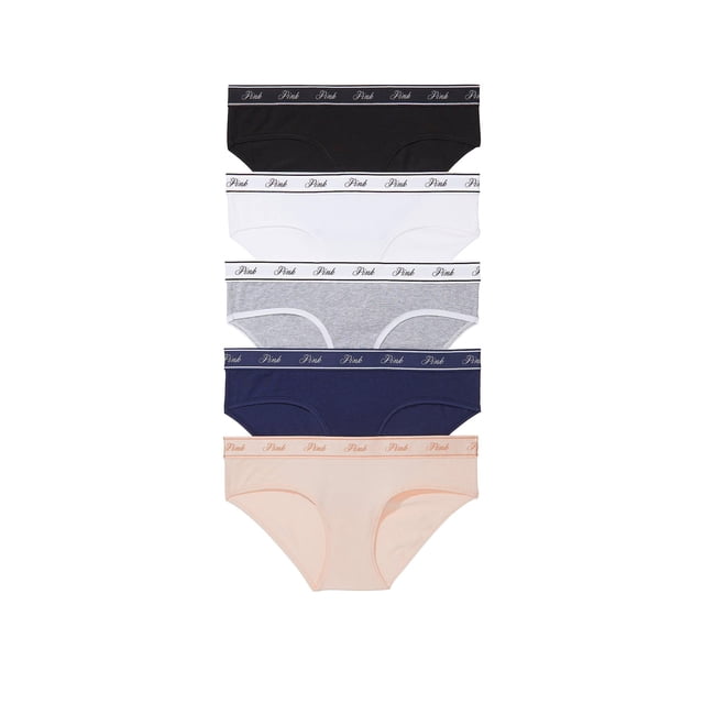 Pack de braguitas Victoria's Secret PINK Hipster para mujer, paquete de 5 unidades XS