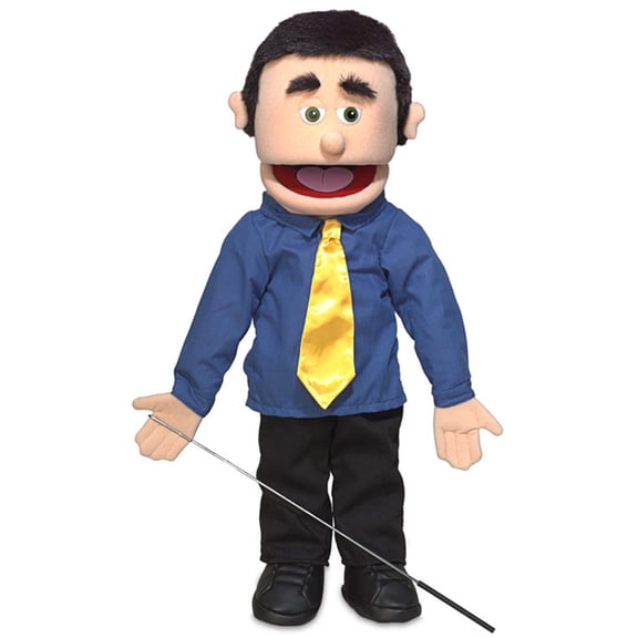 25" George, Peach Dad/Businessman, Full Body, Ventriloquist Style Puppet