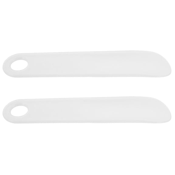 OUNONA 2pcs  Plastic Shoe Horn Shoe Spoon Portable Boot Shoehorn Travel Shoe Helper Lifter Short Shoe Helper For Home Travel Use For Seniors Kids Women Men
