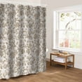 thumbnail image 5 of Farmhouse Khaki Bathroom Curtain 78 Inch Shower Curtain with Hooks, Vintage Flower Leaf Botanical Plant Waterproof Polyester Bath Curtain Washable Bathtub Curtain 36''x 78'', 5 of 6