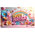 thumbnail image 2 of Colorful Flower Themed Happy Birthday Banner Backdrop Background Decor Party Supplies Photography Props for Birthday Party Celebrations Photo Booth Decorations, 2 of 4