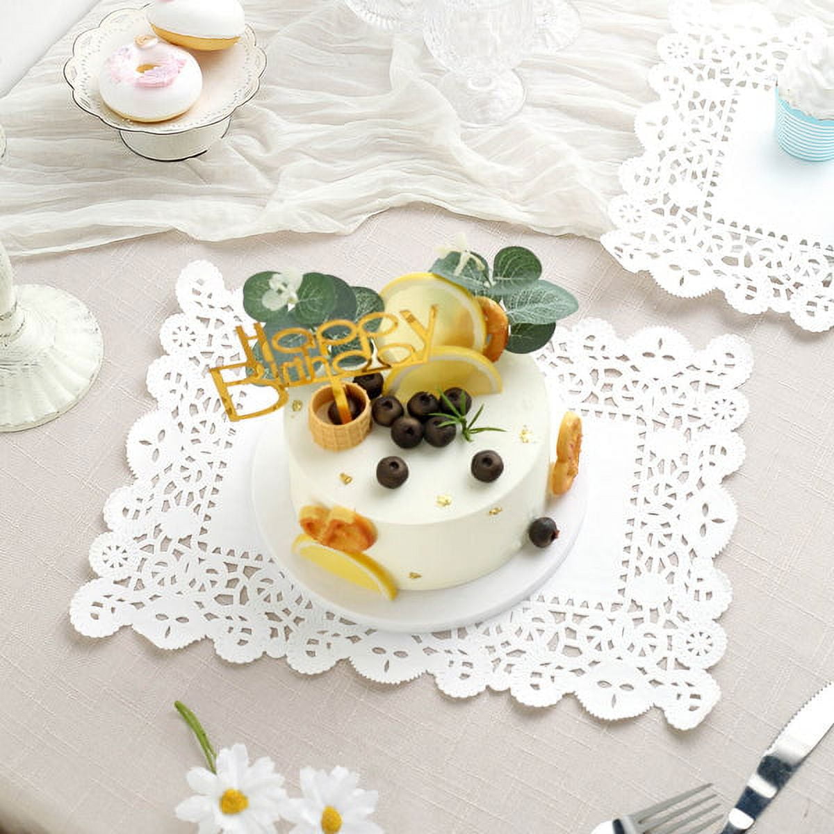 Cake Paper Paper Lace Doilies Combo Pack Rectangle Bakery Board Paper Doily  Mat Decoration Paper Liner Pack 4 Size Assorted From Meow, $1.99