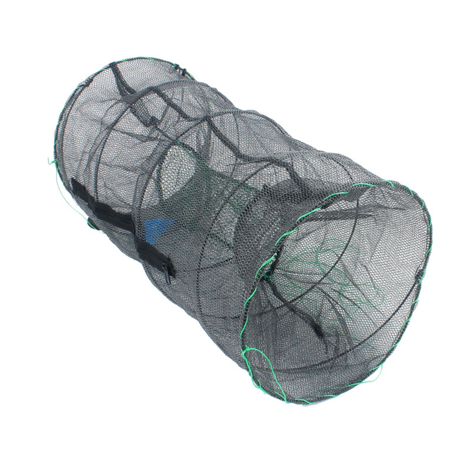 Opolski Large Automatic Folding Portable Fishing Net Trap Zipper Bait  Spring Cage for Shrimp 