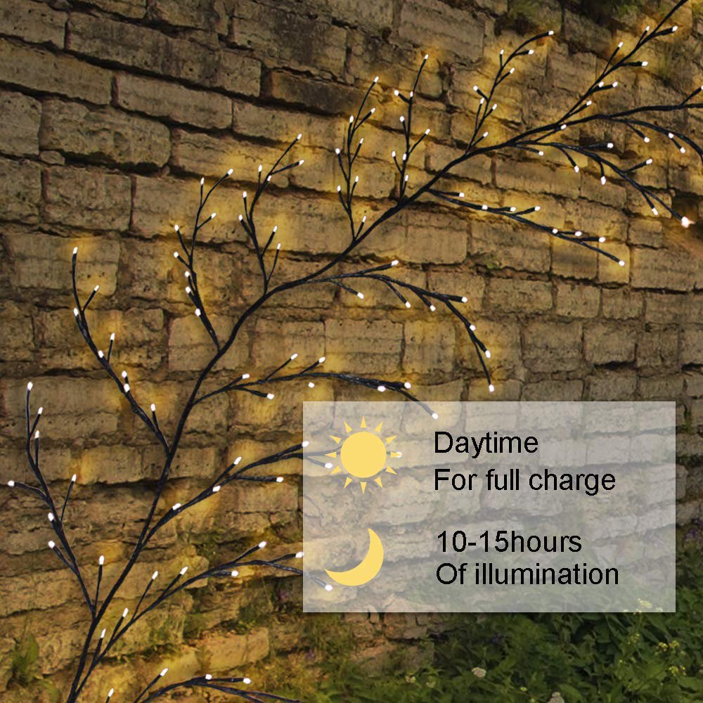 EpicGadget Tree Vine Solar Light, Solar Vine Branches 144 LED Hanging