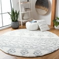thumbnail image 2 of SAFAVIEH Parma Zen Geometric Shag Area Rug, Ivory/Grey, 6'7" x 6'7" Round, 2 of 8