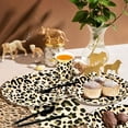 thumbnail image 3 of Animal Leopard Print Party Supplies Pack, Jungle Safari Cheetah Print Birthday Party Decorations Zoo Disposable Tableware, Animal Paper Plates Napkins Cups and Cutlery (Serves 24), 144 PCS, 3 of 9