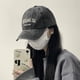 thumbnail image 2 of Gorra de béisbol gris vintage para mujer, de verano, lavada, de cabeza grande, moderna, combinable, con la cara, gorra pequeña que se puede mostrar, 2 of 6