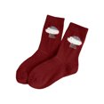 thumbnail image 2 of Cutuoiiu Womens Casual Socks Regular Fit Solid Color Rib Cuff Vintage Mid Calf Socks Cute Puppy Pattern Knit Socks Soft Stretch Socks for Daily Wear, 2 of 6