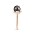 thumbnail image 3 of Angara Classic Tahitian Cultured Pearl Bypass Ring in 14K Rose Gold for Women | June Birthstone Jewelry for Her, 3 of 8