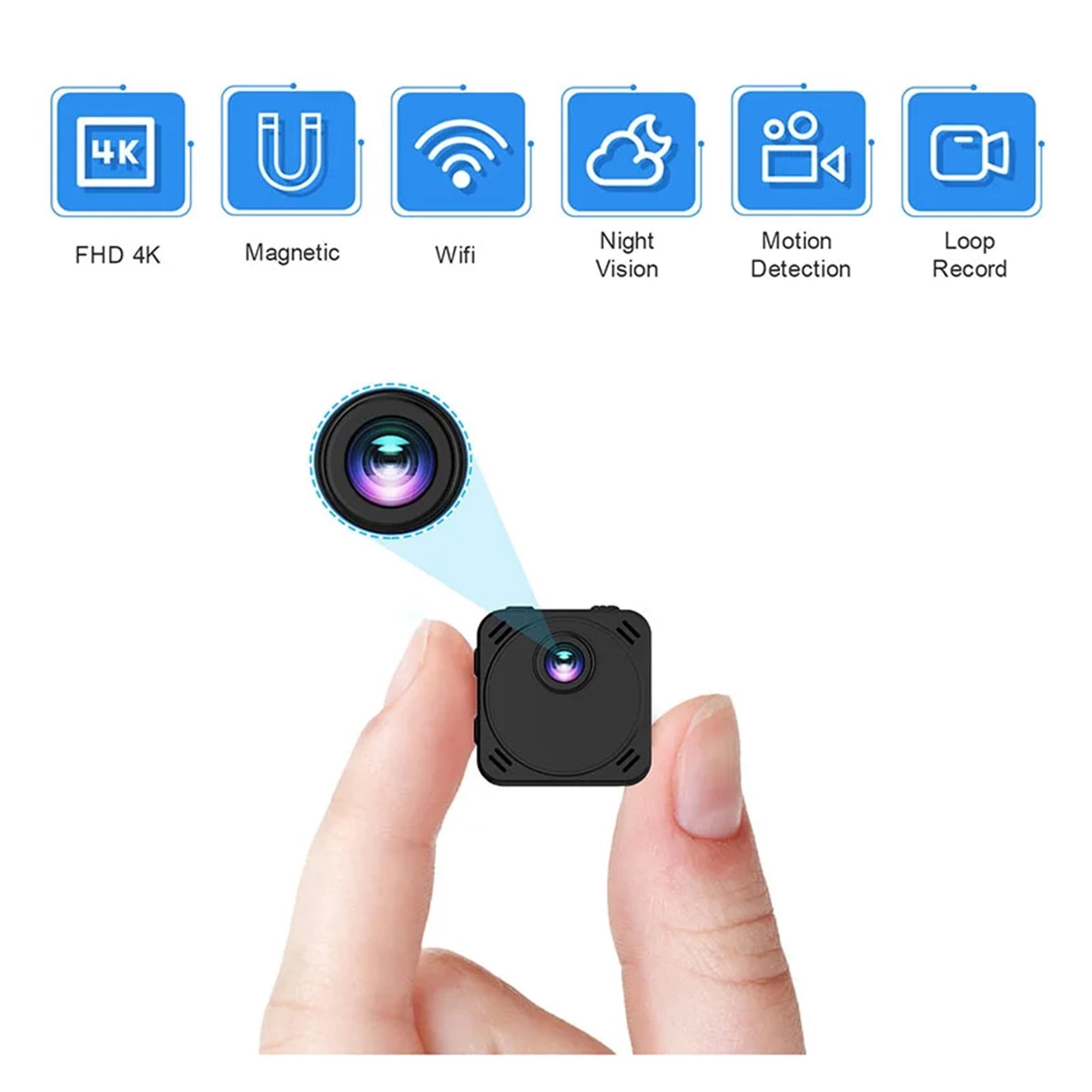 R89 4K Full HD Mini Camera IR Night Vision Motion Detection Micro Video Voice Recorder Home Battery Camera APP ,Ultra-HD Quality