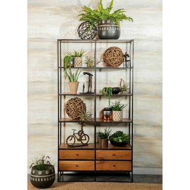 Coaster 4-Drawer Farmhouse Wood Etagere with Open Back in Natural