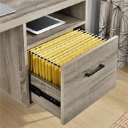 Ameriwood Home Landon Computer Desk, Distressed Gray Oak