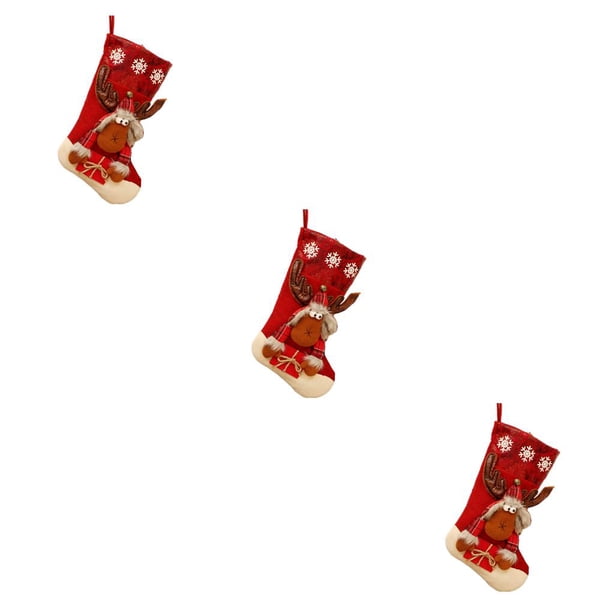 Bewildely Colgante de calcetín de Navidad Calcetín Dulce Snack Colgando Bolsa de regalo Fiesta Año nuevo Adorno Familia Chimenea Árbol Estilo Type1 NO1 Bewildely CBP162484