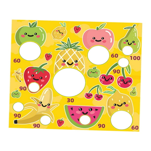 Juego de lanzamiento de red para niños, coordinación mano-ojo, práctica de softbol, lanzamiento de sacos de arena Fruta