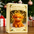 thumbnail image 2 of Beautynvta Highland Cow Advent Calendar 2025, 24 Days Christmas Countdown Calendar with 24 Pcs Acrylic Cow Pendants, Christmas Tree Ornaments, Xmas Gifts for Teens, 2 of 3