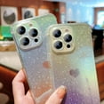 thumbnail image 6 of for iPhone 15 ProMax Case Holographic Iridescent, Cute Gradient Glitter Bling Clear Phone Case with Camera Lens Cover Soft Silicone Bumper Shockproof 15 Pro Max Case for Women (Blue Heart), 6 of 6