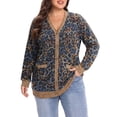 thumbnail image 2 of Cueply Women Plus Size Cardigan Open Front Button Down Sweater Lightweight Knit Jacket with Pockets Fall Winter Outerwear, 2 of 6