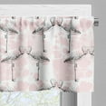 thumbnail image 5 of Ambesonne Flamingo Valance & Curtain, Hearts Love Valentines, 55"x24", Pale Pink Grey, 5 of 6