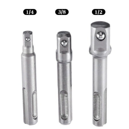 

YIQH SDS Socket Driver Hammer Drill Bit Extension Adaptor 3/8 1/4 1/2inch Hex Shank