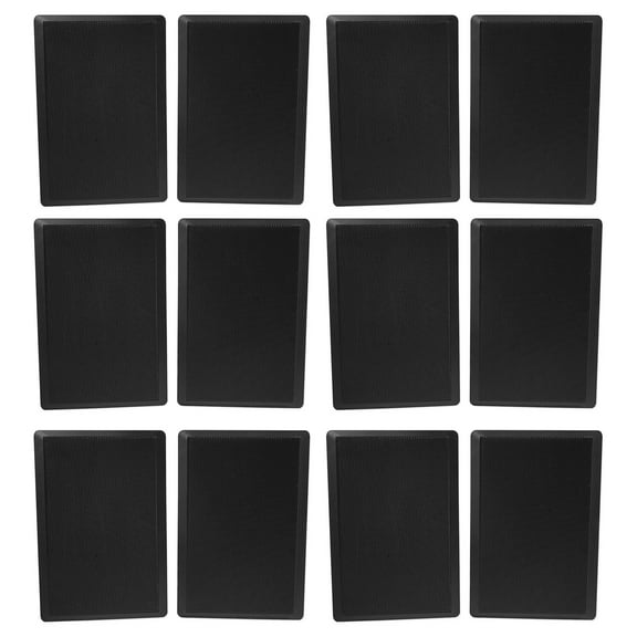 (12) Rockville RockSlim 70B Black 5.25" 70v Commercial Restaurant Wall Speakers