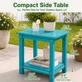 thumbnail image 2 of Y&M Outdoor Side Table, HDPE Patio End Table for Adirondack Chair, Weather Resistant Small Accent Table, Navy Blue, 2 Pack, 2 of 6