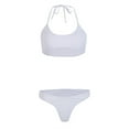 thumbnail image 2 of Qiylii Women Summer Bikini Set, Low Waist Swimsuit, Solid Color Bathing Suit Beachwear, Female Two-pieces Swimming Suit, 2 of 2