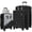 Black, variant on SmileLine 3-Piece Hardside Luggage Set with TSA Lock, 20" Carry-On with Front Pocket & Bonus Makeup Bag,Orange