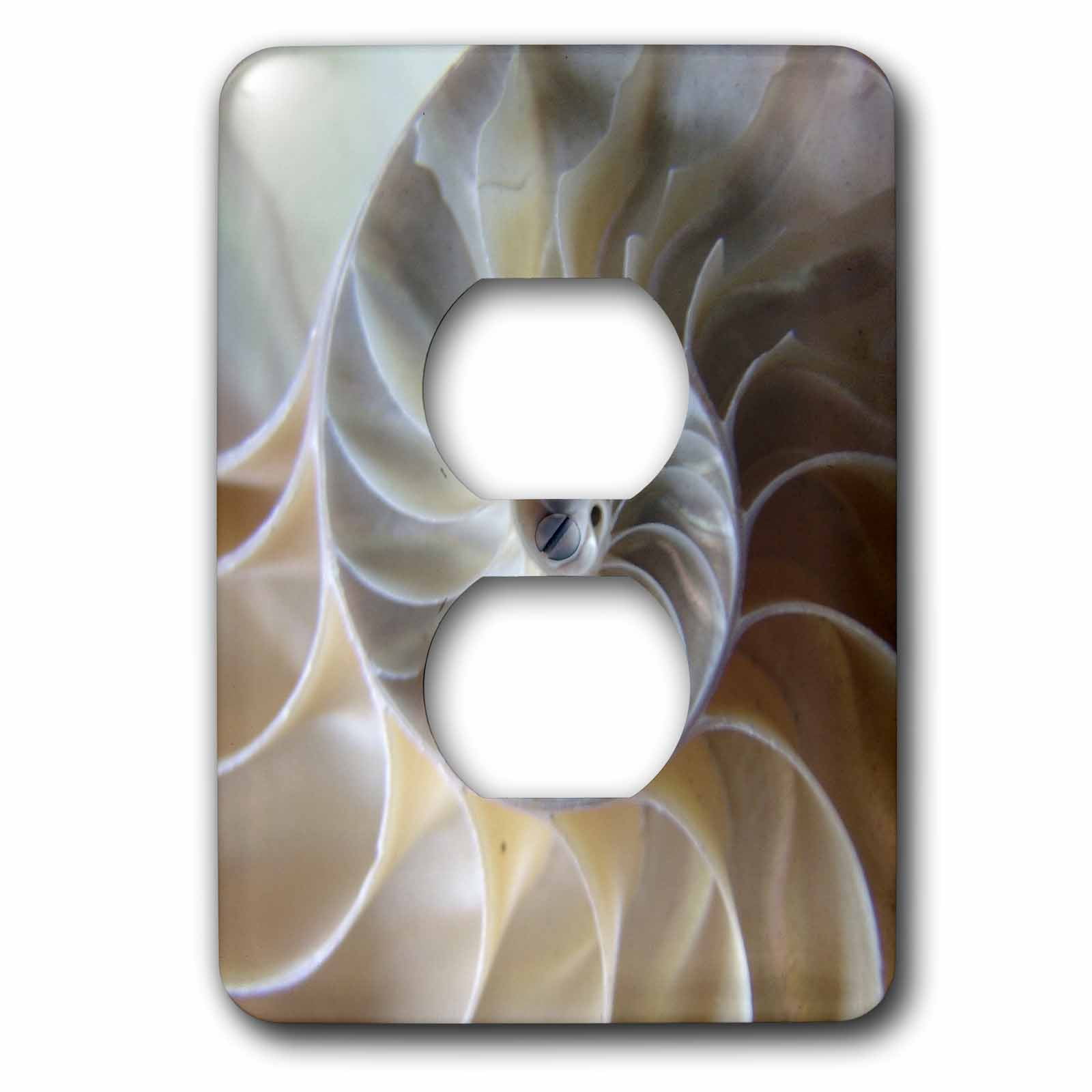 3dRose lsp_7294_6 Inside Nautilus 2 Plug Outlet Cover Multicolored